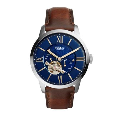 Horlogeband Fossil ME3110 / TOWNSMEN Leder Bruin 22mm