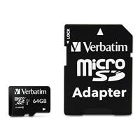 Verbatim MICRO SDXC 64GB CL 10 ADAP microSDXC-kaart 64 GB Class 10 Incl. SD-adapter - thumbnail