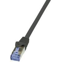 LogiLink CQ3073S RJ45 Netwerkkabel, patchkabel CAT 6A S/FTP 5.00 m Zwart Vlambestendig, Snagless 1 stuk(s) - thumbnail