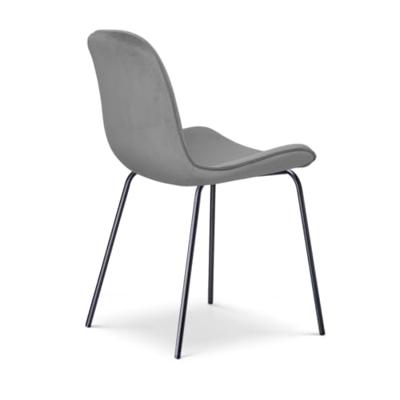 Nolon Nora-Fé Eetkamerstoel Grijs - Velvet - Zwart Onderstel