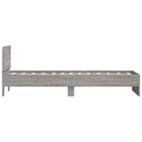 Bedframe met hoofdbord en LED grijs sonoma eikenkleur 75x190 cm - thumbnail