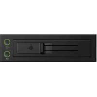 ICY BOX IB-176SSK-B EasySwap Harde schijf wisselframe voor 1x 3,5 inch HDD in 1x 5,25 inch inbouwsleuf, SATA III, ventilator, aluminium, zwart - thumbnail