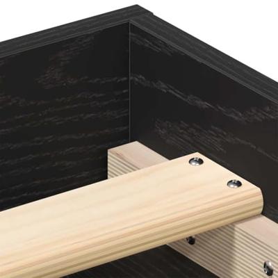 Bedframe zonder matras 120x190 cm bewerkt hout zwart eikenkleur