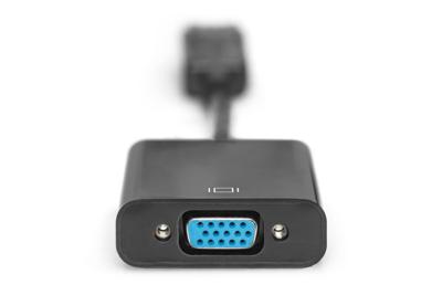 Digitus AK-340410-001-S DisplayPort / VGA Adapter [1x DisplayPort stekker - 1x VGA-bus] Zwart 15.00 cm