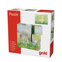 Goki houten blokpuzzel boerderij - thumbnail