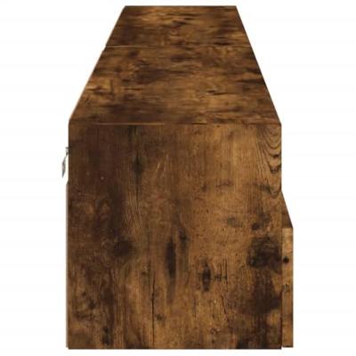 Tv-wandmeubels 2 st 100x30x30 cm bewerkt hout gerookt eiken