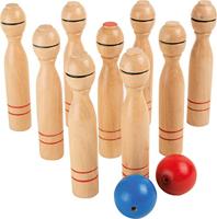 Houten kegelspel voor kinderen SMALL FOOT®, 11 stuks hout - thumbnail