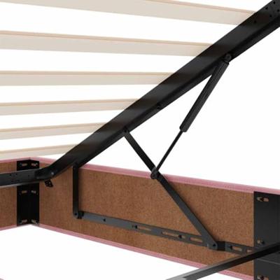 Ottoman bed met matrassen 120x200cm fluweel roze