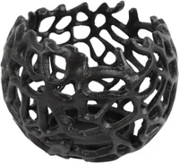 Countryfield theelichthouder aluminium livina 9x13cm zwart - thumbnail