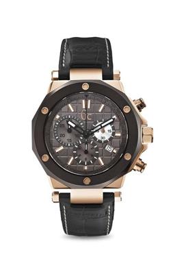 Horlogeband GC watches GCX72024G5S / X72024G5S Leder Zwart 13mm