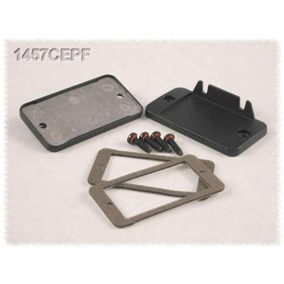 Hammond Electronics 1457CEPF 1457CEPF Eindplaat Met flens (l x b x h) 12 x 59 x 31 mm Aluminium Zwart 2 stuk(s)