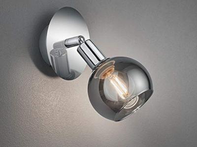 Trio Wandlamp ChroomBrest met smoke glas - R80591006