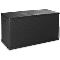 VidaXL Tuinbox 120x56x63 cm polypropeen rattan antracietkleurig - thumbnail