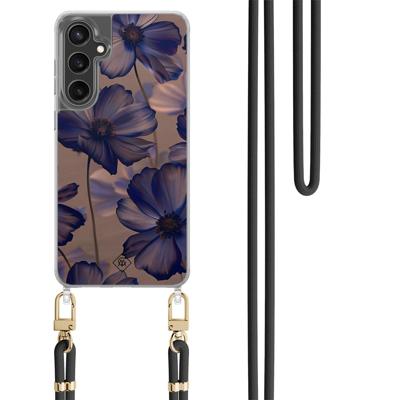 Samsung Galaxy S24 FE hoesje met zwart koord - Twilight petals