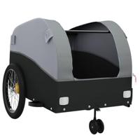 Fietstrailer 45 kg ijzer zwart en grijs - thumbnail