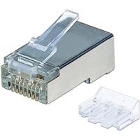 Intellinet Kabel Intellinet Cat6A modulaire RJ45-stekkers Pro Line (50 stuks) 790505 Krimpcontact Aantal polen (sensoren) 8P8C Zilver 50 stuk(s) - thumbnail