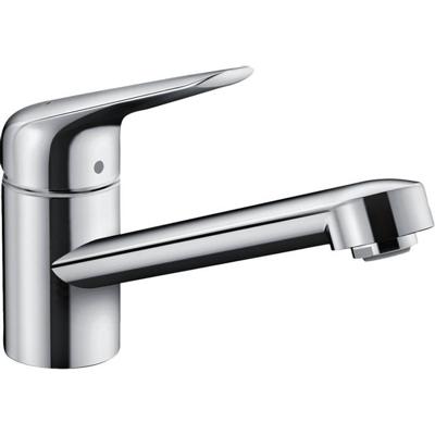 Hansgrohe M42 M4221-H100 1-gats keukenkraan CoolStart EcoClick m. 360° draaibare uitloop chroom 71809000 Hansgrohe M42 M4221-H100 1-gats keukenkraan CoolStart EcoClick m. 360° draaibare uitloop chroom 71809000