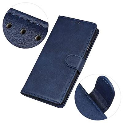 Casecentive Leren Wallet case met sluiting iPhone 13 Mini blauw