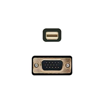 AISENS A125-0362 Mini DP-naar-VGA-converterkabel, mini-DP-stekker naar VGA-stekker, zwart, 2,0 m