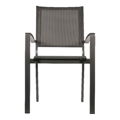 Tarragona Negro Stapelstoel aluminium zwarte tuinstoel