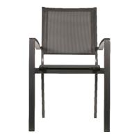 Tarragona Negro Stapelstoel aluminium zwarte tuinstoel - thumbnail