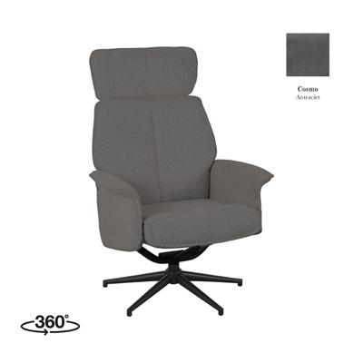 LABEL51 Fauteuil Verdal - Antraciet - Cosmo - Excl. Hocker LABEL51 Fauteuil Verdal - Antraciet - Cosmo - Excl. Hocker