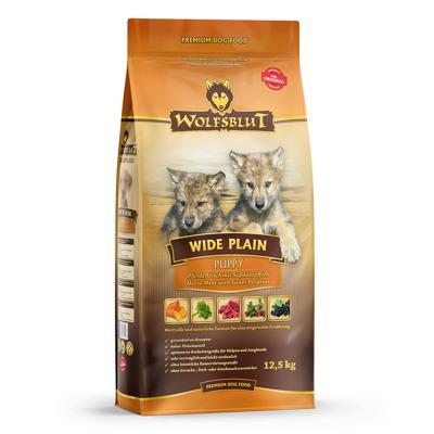WOLFSBLUT Wide Plain Puppy Horse with sweet potatoes - droog hondenvoer - 12,5kg