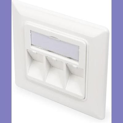 Digitus DN-93821 Keystone houder 3-voudig Wit Digitus DN-93821 Keystone houder 3-voudig Wit