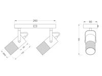 Trio 2-lichts wandlampTosh - 804370232 - thumbnail