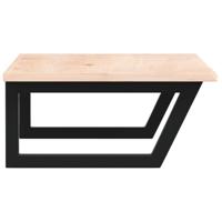 Badkamer wandschap staal en massief eikenhout - thumbnail