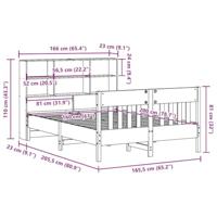 Bedframe zonder matras massief grenenhout wasbruin 160x200 cm - thumbnail