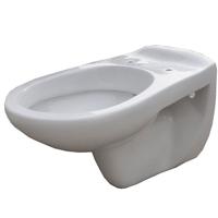 Toiletpot Hangend Basic 54x36x34,5cm Wandcloset Keramiek Diepspoel Glans Wit - thumbnail