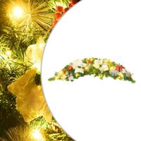 Kerstboog met LED-lampjes 90 cm PVC groen - thumbnail