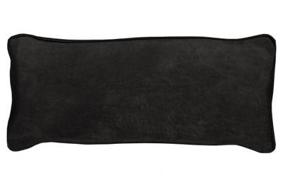 WOOOD Sierkussen 'Bean' 30 x 70cm, Recycle leer, kleur Zwart