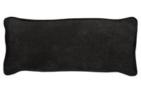 WOOOD Sierkussen 'Bean' 30 x 70cm, Recycle leer, kleur Zwart - thumbnail