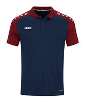 JAKO 6322 Polo Performance - Marine/Rood - XXL - thumbnail