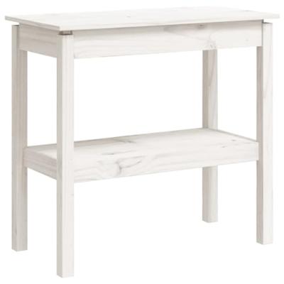 Wandtafel 80x40x75 cm massief grenenhout wit