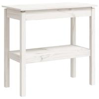 Wandtafel 80x40x75 cm massief grenenhout wit - thumbnail