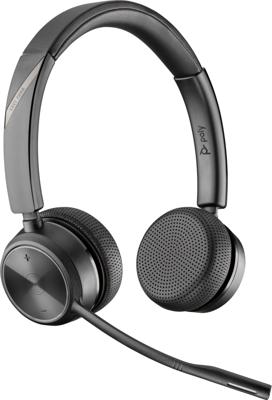 HP Poly Savi 7220 Stereo DECT On Ear headset DECT Stereo Zwart Volumeregeling, Microfoon uitschakelbaar (mute) Computer