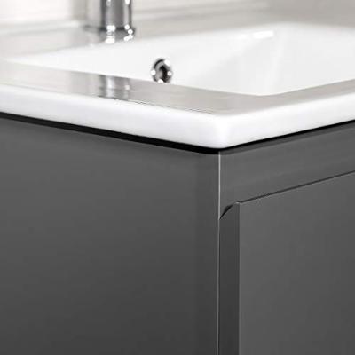 Creavit Badkamermeubelset Sally 80 cm Twee Soft-Close Lades Hoogglans Antraciet - Onderkast Sally 80 cm Hoogglans Antraciet - thumbnail