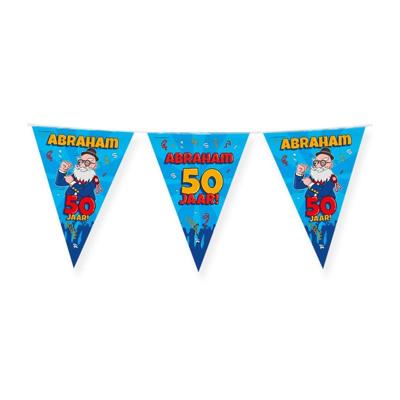 Vlaggenlijn 50 Jaar Abraham Cartoon - 10m