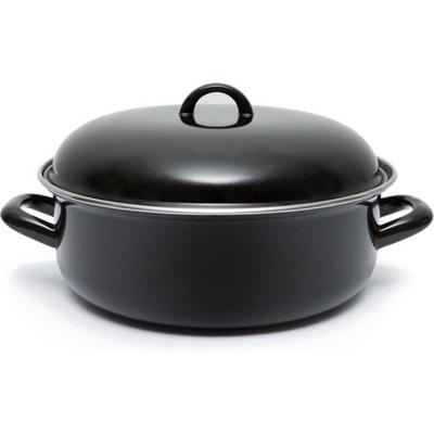 CasaLupo Emaille Braadpan 22 cm Zwart