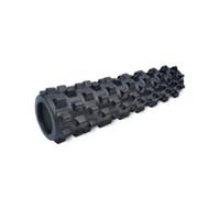 RumbleRoller 22" Mid Size Xtra Firm Black Textured Foam Roller - thumbnail