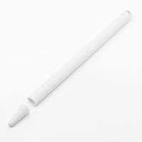 Stylus pen silica gel schokbestendige beschermhoes voor Apple pencil 2 (wit) - thumbnail
