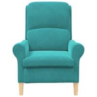 Fauteuil Turquoise 76 x 94 x 102 cm Fluweel - thumbnail
