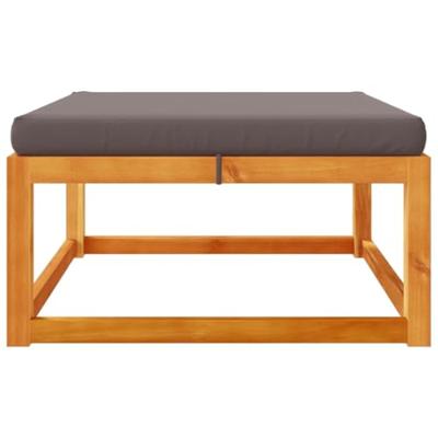 Tuinvoetenbank met kussen 65x65x29 massief acaciahout