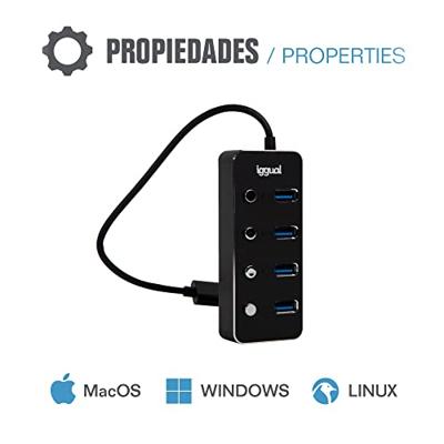 Hub USB iggual IGG318485