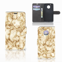Motorola Moto G5 Bookcase Marmer Goud - thumbnail