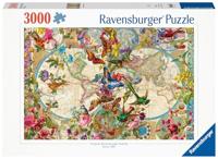 Ravensburger legpuzzel flora en fauna wereldkaart, 3000st. - thumbnail