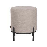 LABEL51 Hocker 'Troy' Bouclé, 41cm, kleur Naturel - thumbnail